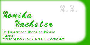 monika wachsler business card