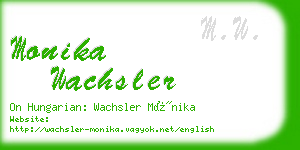 monika wachsler business card